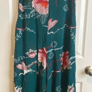 Floral Jumpsuit in Green and Pink